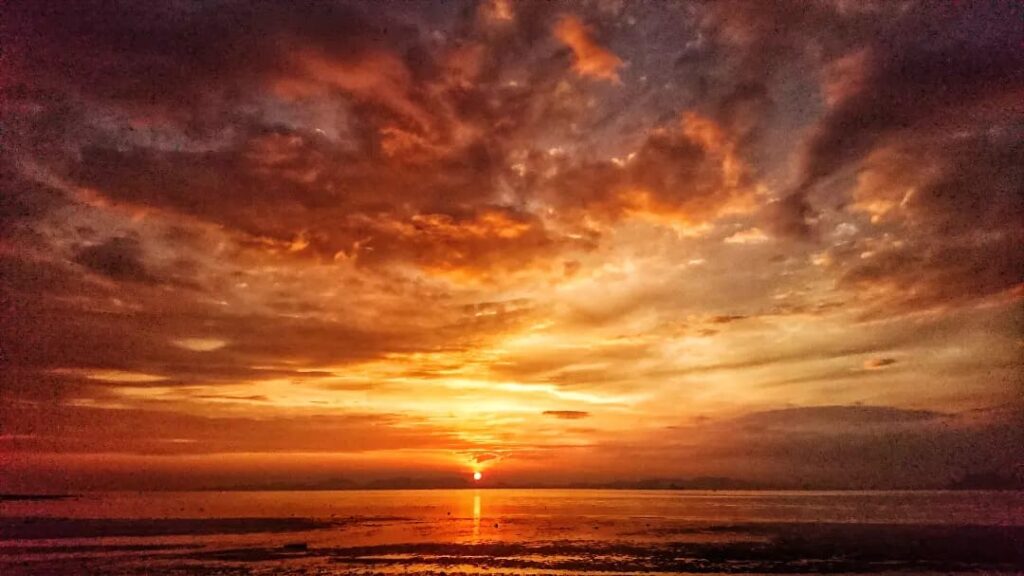 Sunset from Kluang Muang Beach