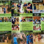 Brochure displaying pricing and daily programs at Krabi Elephants Sanctuary