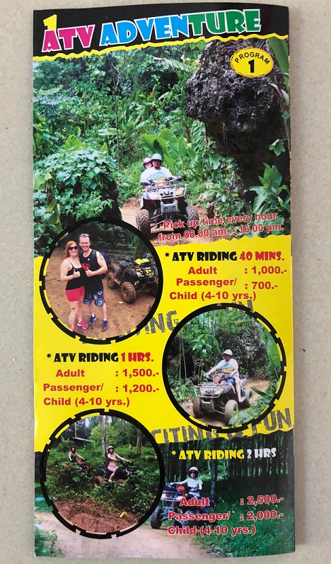 Rider conquering challenging terrain with Krabi ATV - Brochure